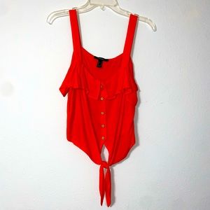 Forever 21 red sleeveless crop top
